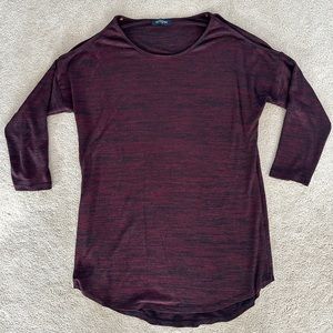 Eclipse cold shoulder tunic sweater